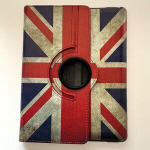BRITISH FLAG APPLE IPAD 2/3/4 ROTATING CASE COVER